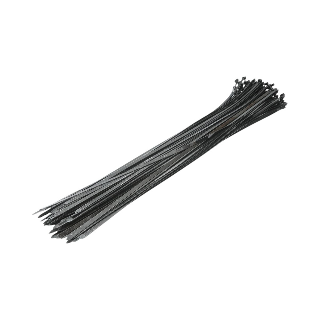 Faseta colier plastic negru 8.8x920mm 100 buc/set Longroad