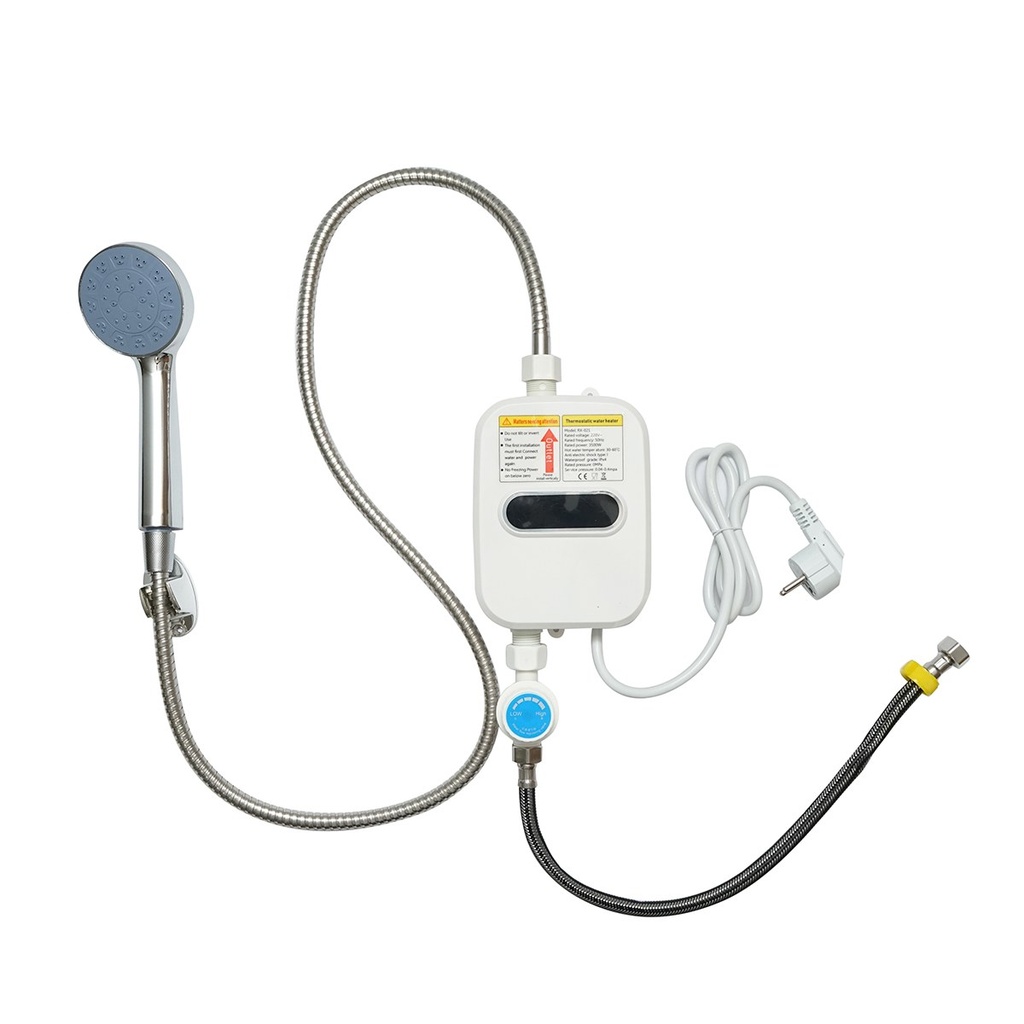 Boiler electric instant apa calda cu dus 220V, 3500W, afisaj digital 30-60°C IPX4