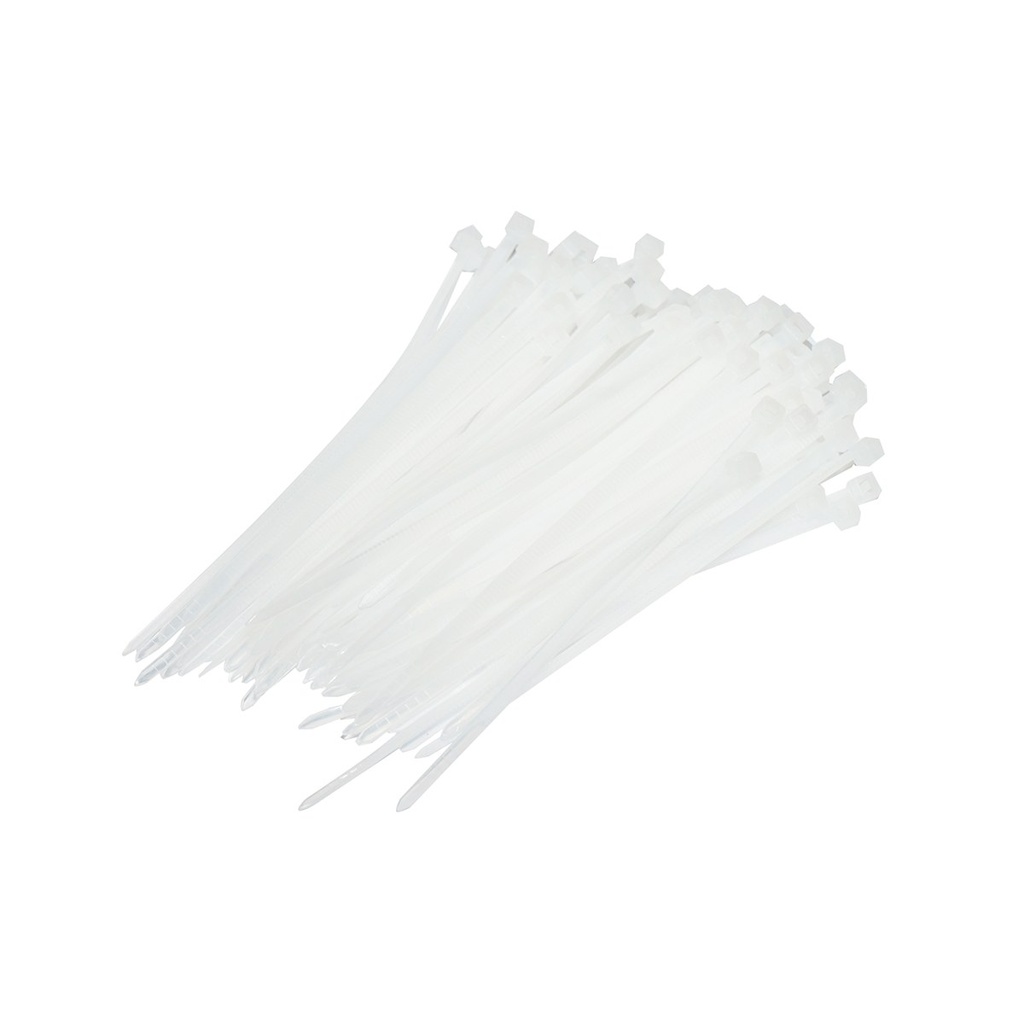 Faseta colier plastic alb 3.5x250mm 100 buc/set