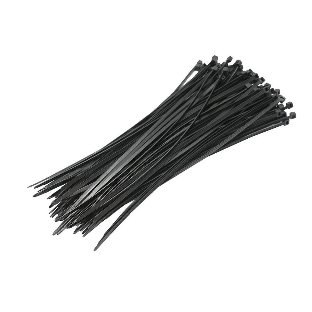 Faseta colier plastic negru 3.5x250mm 100 buc/set