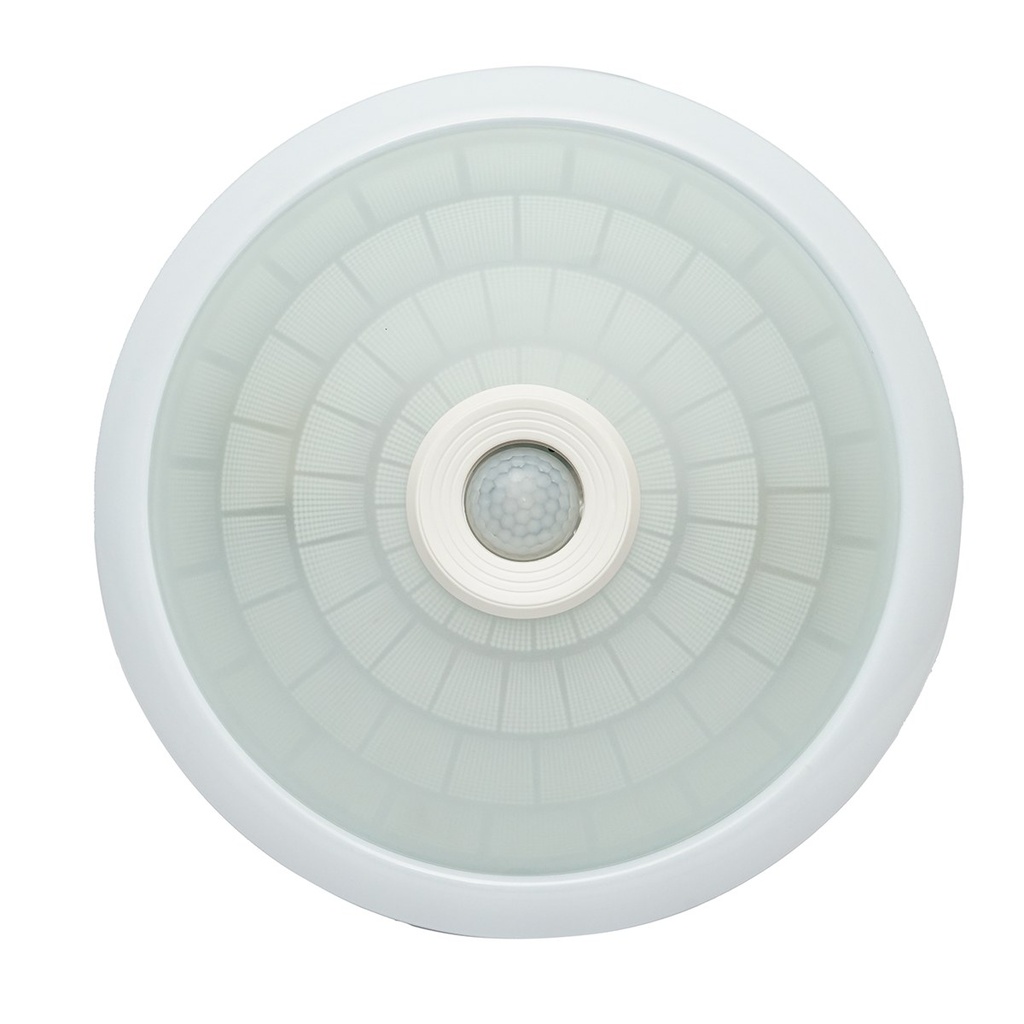 Plafoniera LED 2x40W, E27, 220V, 360 grade cu senzor miscare crepuscular 300x105mm
