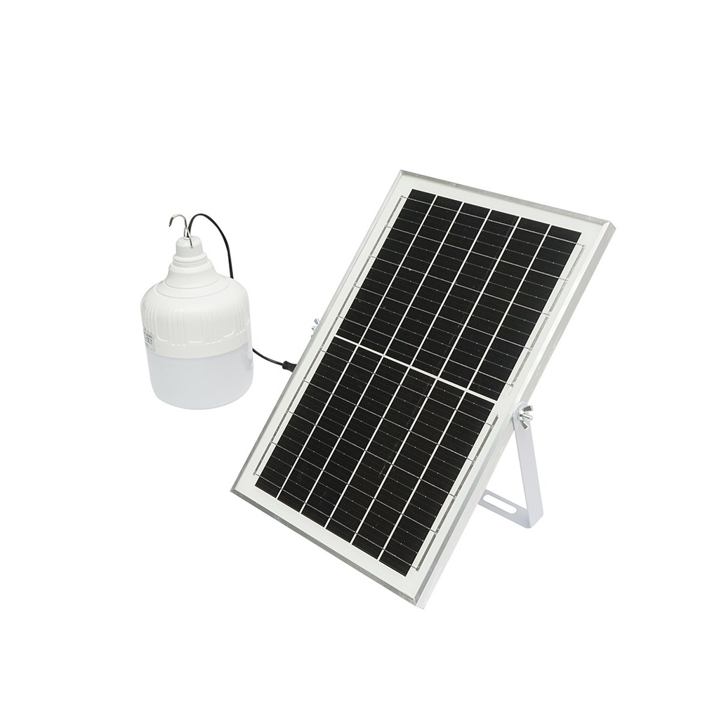 Lampa LED 100W, 6500K cu panou solar policristalin 8W si telecomanda IP20