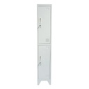 Dulap metalic fiset dublu tip vestiar gri cu 2 usi securizate 1850x380x450mm