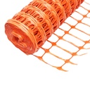 Plasa gard delimitare lucrari 1mx50m cu ochi 70x40mm, 110g/m portocaliu