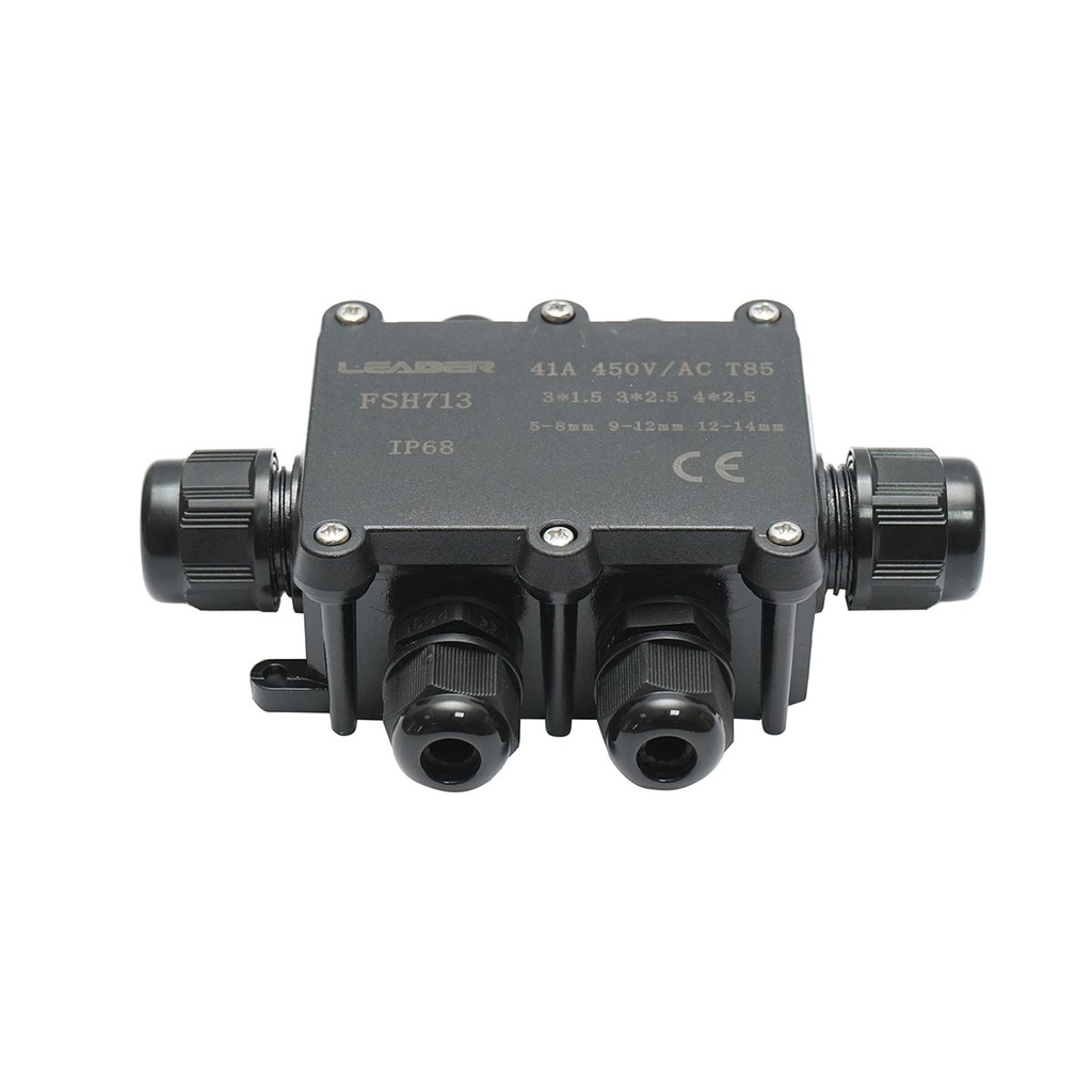 Doza etansa cu presetupe 41A 450V AC, 6 cai 5-14mm IP68 Leader