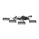 Set 4 stroboscoape cu 6 LED-uri, lumina galbena 12V