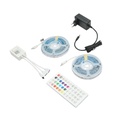 Banda LED smart 2x10m, 12V cu telecomanda, control vocal, bluetooth, aplicatie USB, 20m RGB