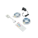 Banda LED smart 2x5m, 12V cu telecomanda, control vocal, bluetooth, aplicatie USB, 10m RGB