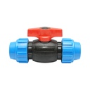 Robinet mufa cu bila compresiune PEHD 32x32mm PN16 pentru sisteme de irigatii