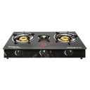 Aragaz, plita cu 3 arzatoare metalice 2.5KW, sticla securizata 700x380x94mm