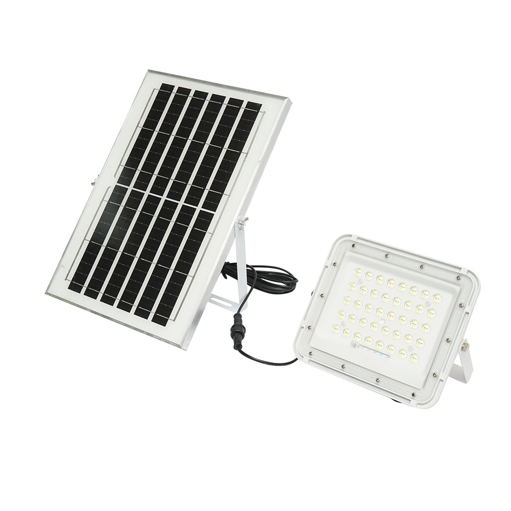 Proiector LED 60W cu panou solar 10W, baterie Li-ion 6000mAh si telecomanda IP66