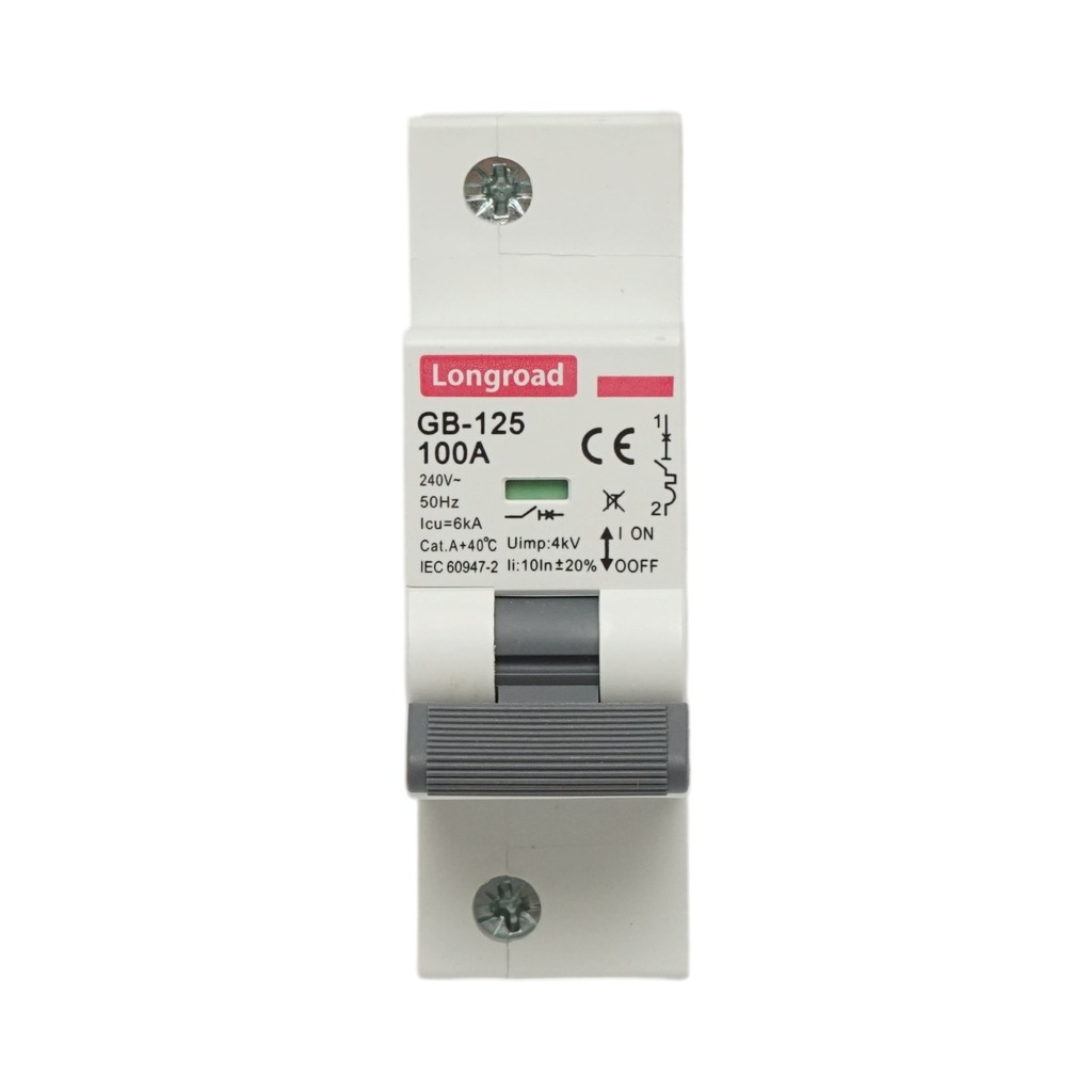 Siguranta automata intrerupator MCB 1P, 100A 240VAC, 6kA Longroad