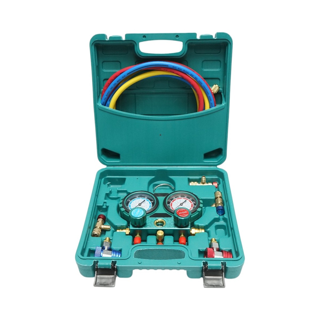 Trusa verificare si incarcare instalatii aer conditionat auto, freon R12, R22, R134a, R404, R502