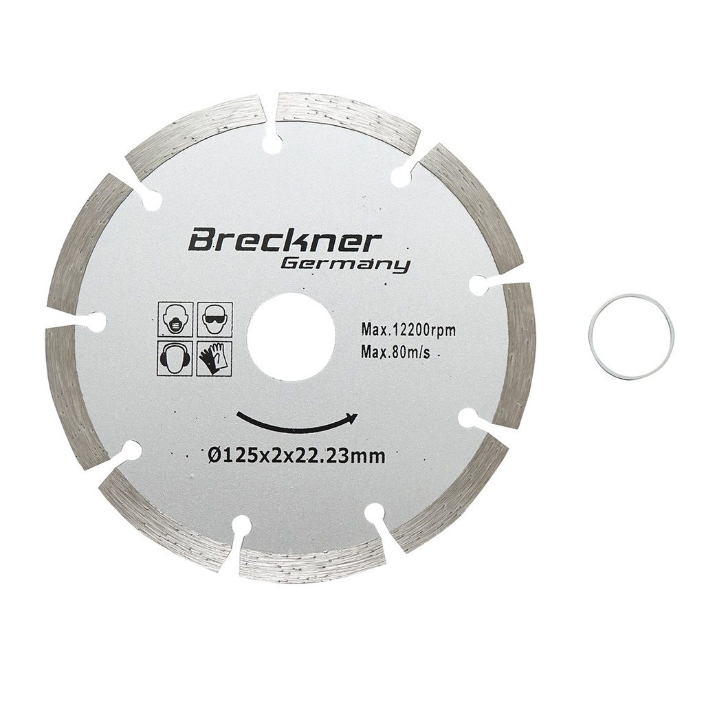 Disc diamantat segmentat 125x2x22.23mm, taiere uscata pentru beton, piatra, caramida