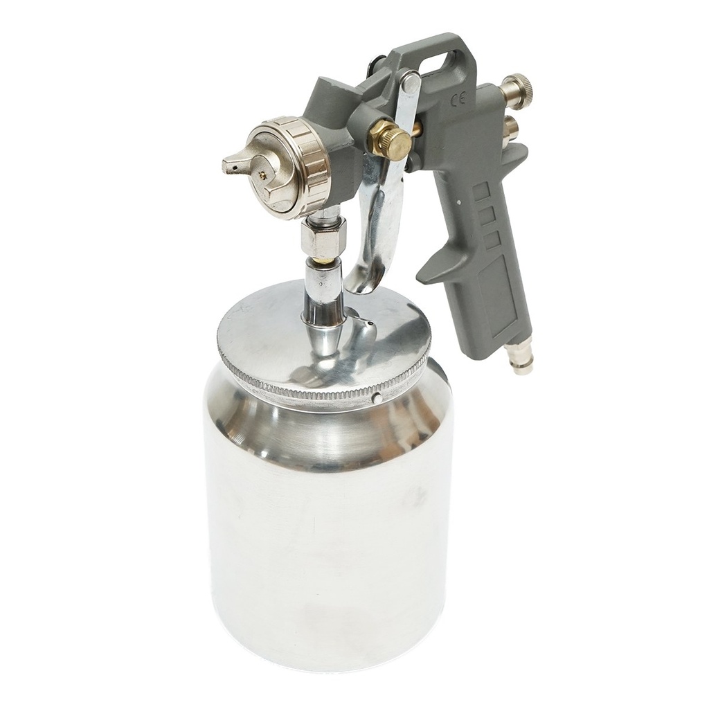 Pistol de vopsit cu aer comprimat 1L, cupa din inox in partea de jos, duza 1.5mm
