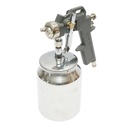 Pistol de vopsit cu aer comprimat 1L, cupa din inox in partea de jos, duza 1.5mm