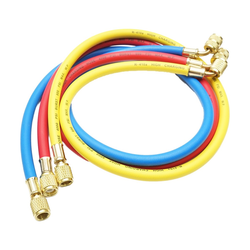 Set furtunuri 90cm, 3 culori pentru incarcare freon R-410a