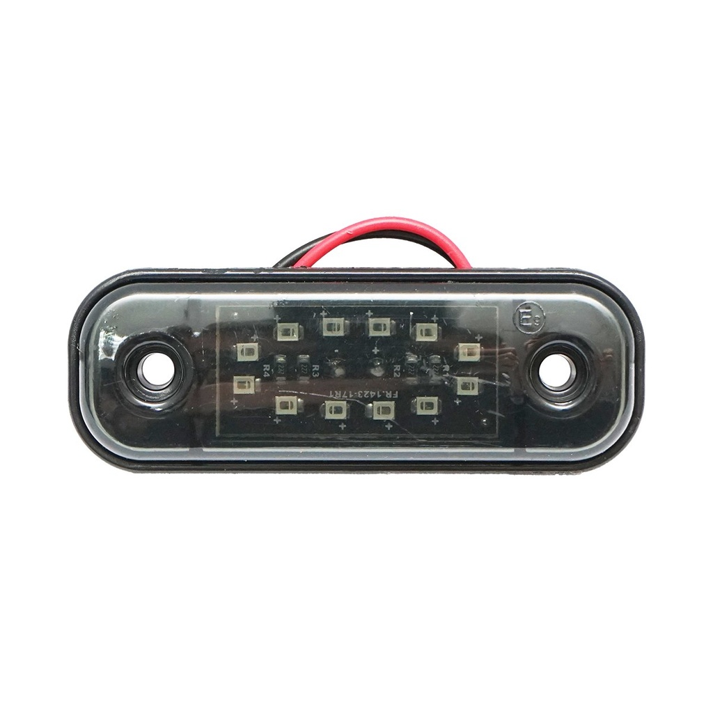 Lampa laterala gabarit slim LED 12-24V, rosu fumuriu 89x32mm