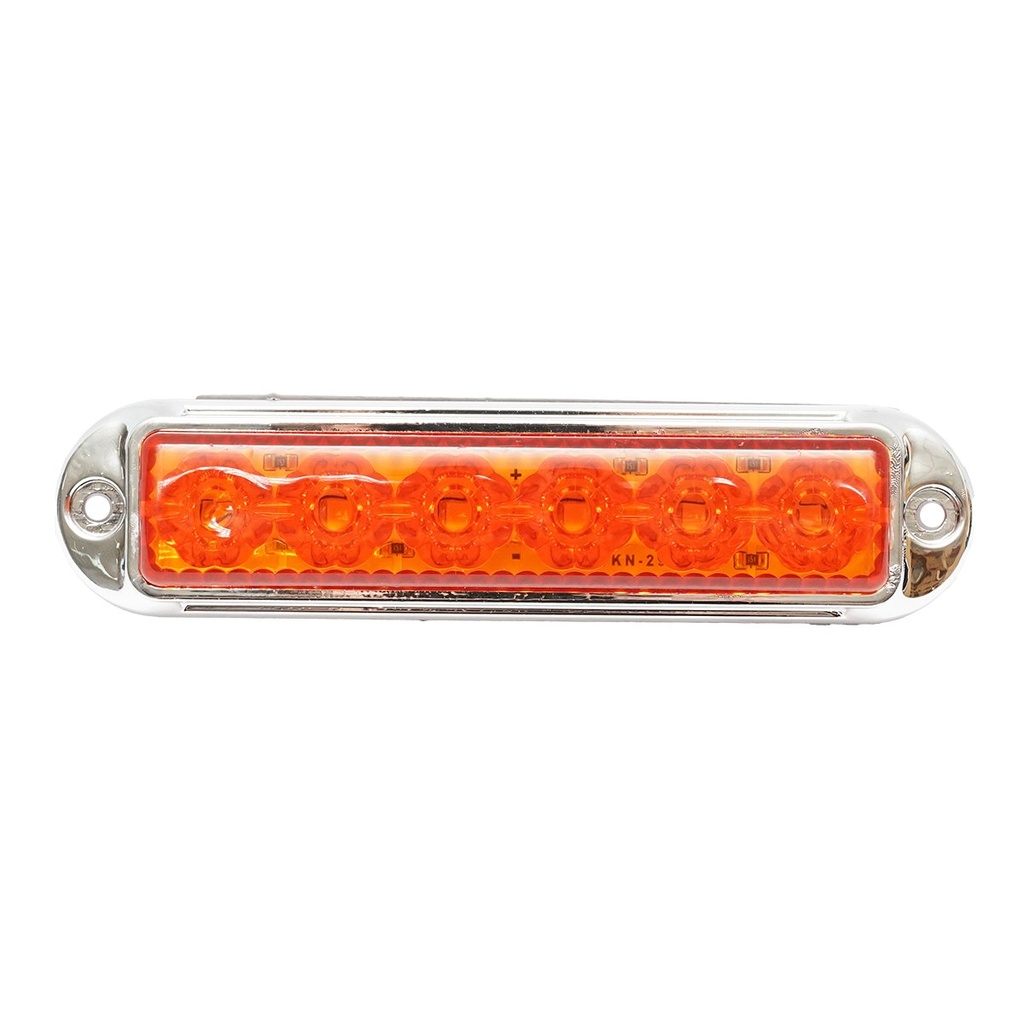 Lampa laterala gabarit LED 12-24V, galben 155x37mm, rama cromata