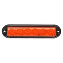 Lampa laterala gabarit LED 12-24V galbena 4 functii 155x37mm, rama neagra