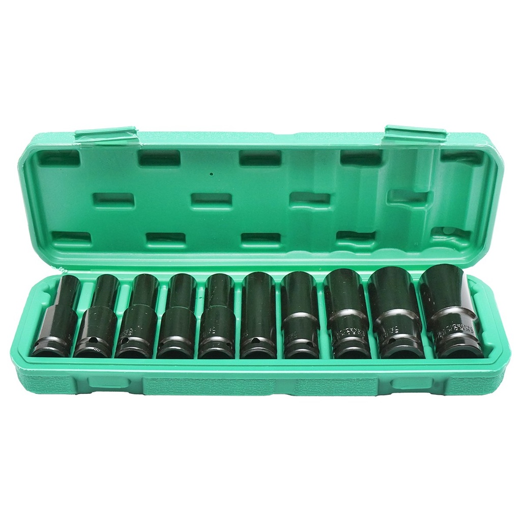 Trusa chei tubulare de impact lungi 8-24mm, patrat 1/2 inch 10 piese