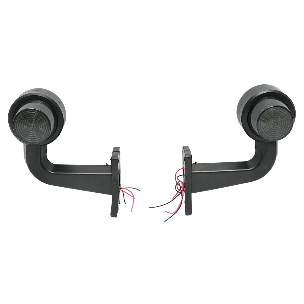 Set lampi gabarit laterale LED rosu-alb fumuriu 12V-24V
