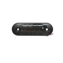 Lampa laterala gabarit slim LED 12-24V, galben fumuriu 83x27mm