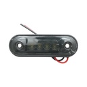 Lampa gabarit laterala slim LED 12-24V alb fumuriu 85x28x11mm