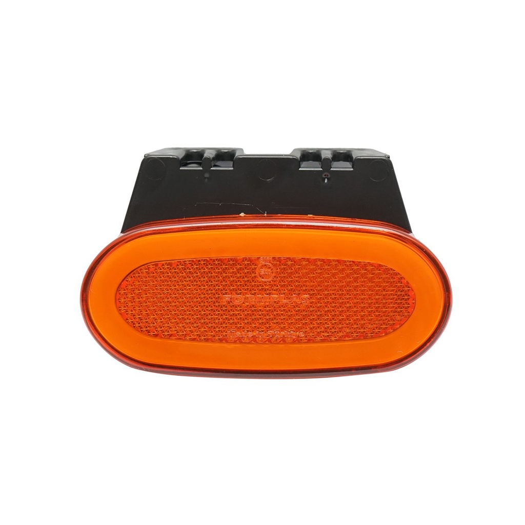 Lampa gabarit laterala ovala LED NEON 12-24V galbena cu suport 105x46mm