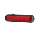 Lampa laterala gabarit LED 12-24V rosie 155x37mm, rama neagra