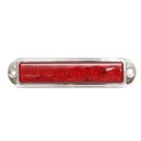 Lampa laterala gabarit LED 12-24V rosie cu 4 functii 155x37mm, rama cromata