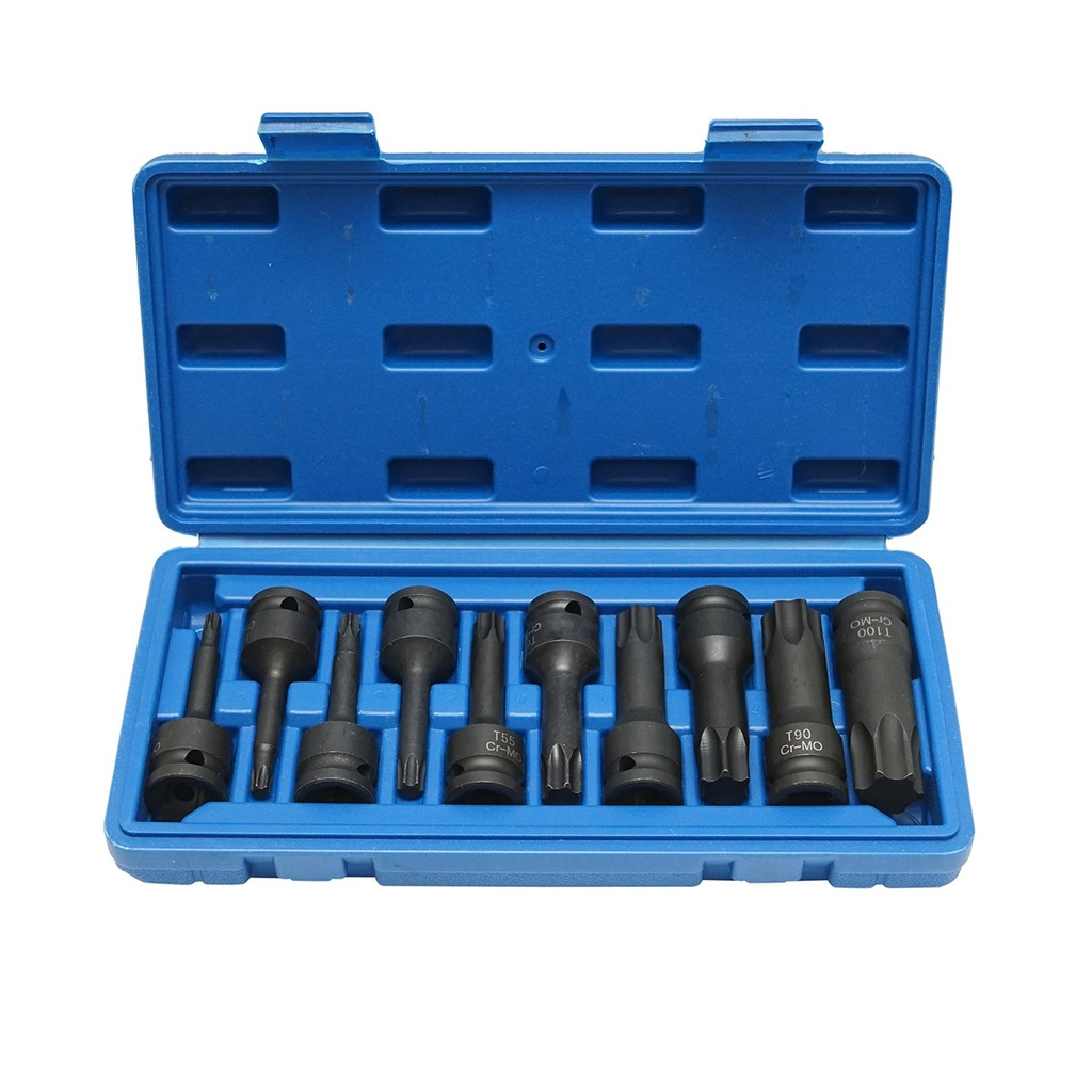 Trusa chei tubulare 1/2 de impact torx 10 piese