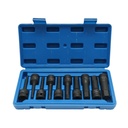 Trusa chei tubulare hexagonale de impact H5-H19 Cr-MO 10 piese