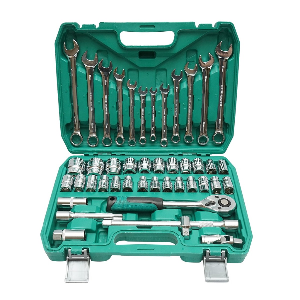 Trusa chei tubulare combinate 8-32mm si chei fixe 8-19mm, 1/2 antrenor cu clichet 44 piese