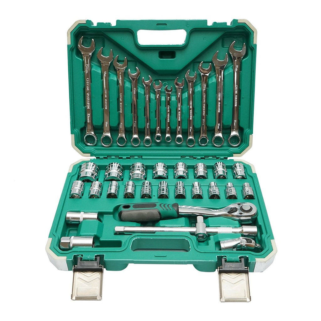 Trusa chei tubulare 8-32mm si chei fixe combinate 8-19mm, 1/2 antrenor cu clichet 37 piese