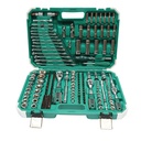 Trusa chei tubulare, hexagonale, priza adanca 4-32mm, chei fixe 8-19mm, biti, torx, hex, spline 218 piese