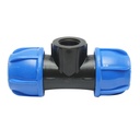 Teu compresiune cu filet interior mama 90 grade D25x25mmx1/2, PN16 bar pentru sisteme de irigatii
