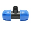 Teu compresiune cu filet exterior tata 90 grade D32x32mmx3/4, PN16 bar pentru sisteme de irigatii