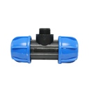 Teu compresiune cu filet exterior tata 90 grade D40x40mmx1, PN16 bar pentru sisteme de irigatii