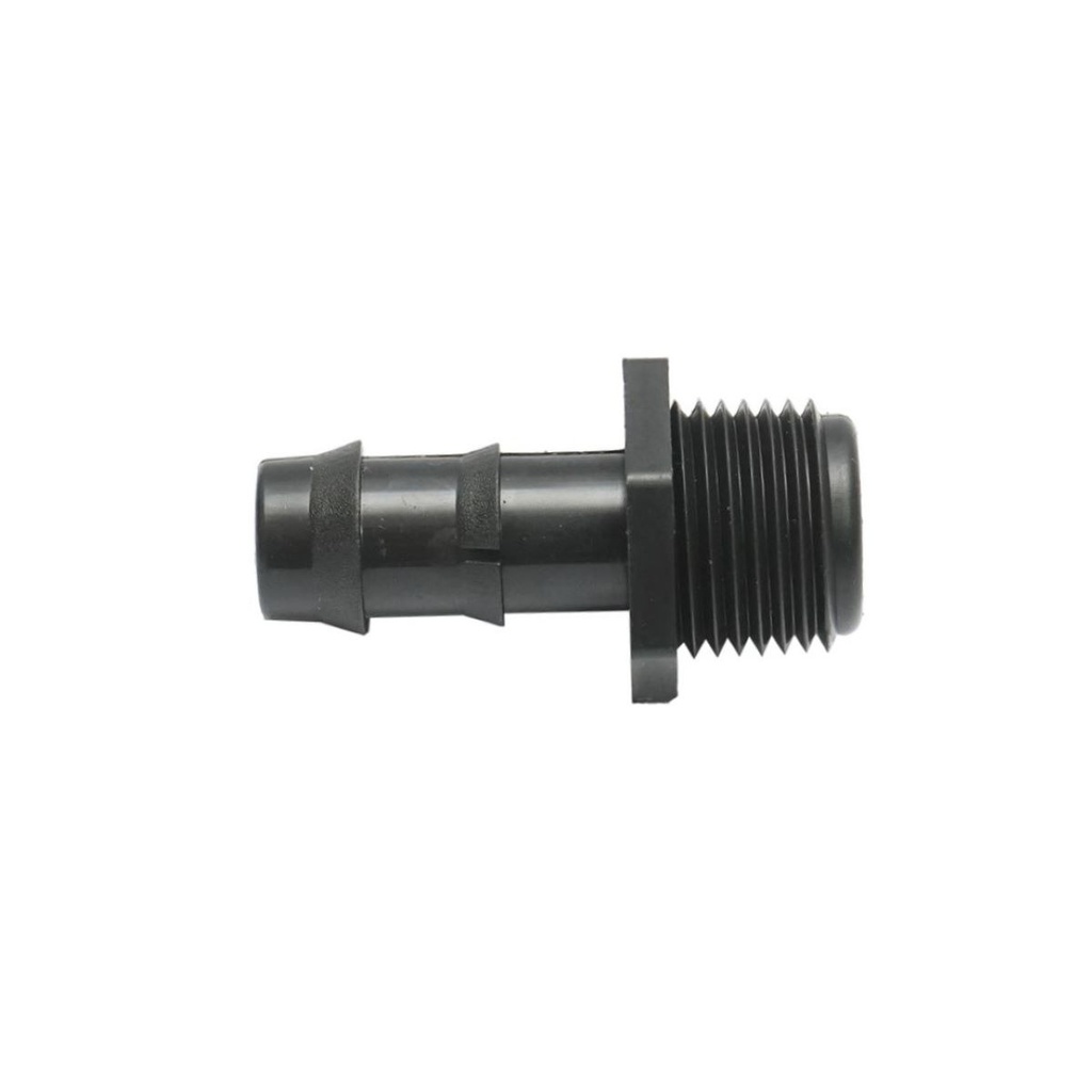 Racord drept picurare D16mm filet exterior 1/2 pentru tub, furtun irigare