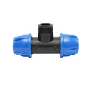 Teu compresiune cu filet exterior tata 90 grade D25x25mmx1, PN16 bar pentru sisteme de irigatii