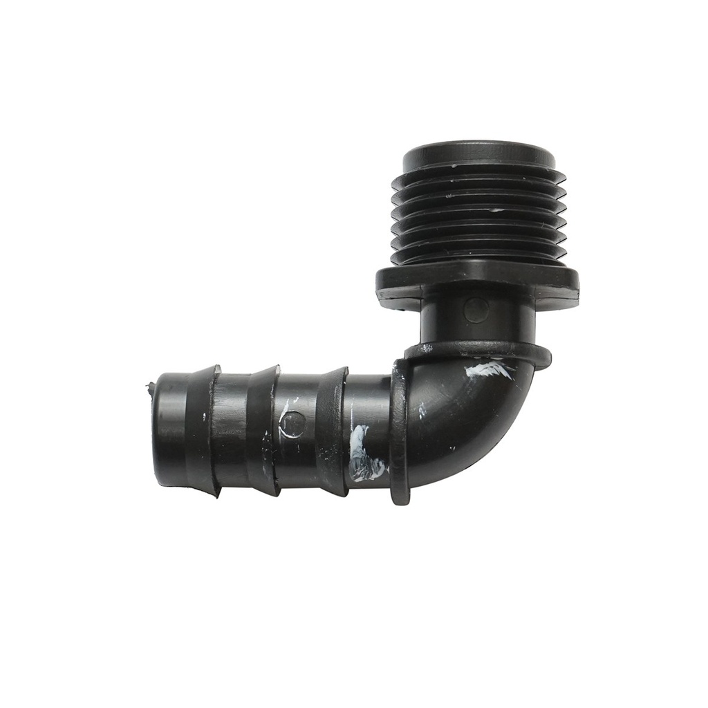 Cot conector stut tub picurare 16mm, filet exterior 1/2 inch pentru sisteme de irigatii