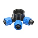 Distribuitor imbinare tub, banda picurare 17mm cu 3 capete pentru sisteme de irigatii