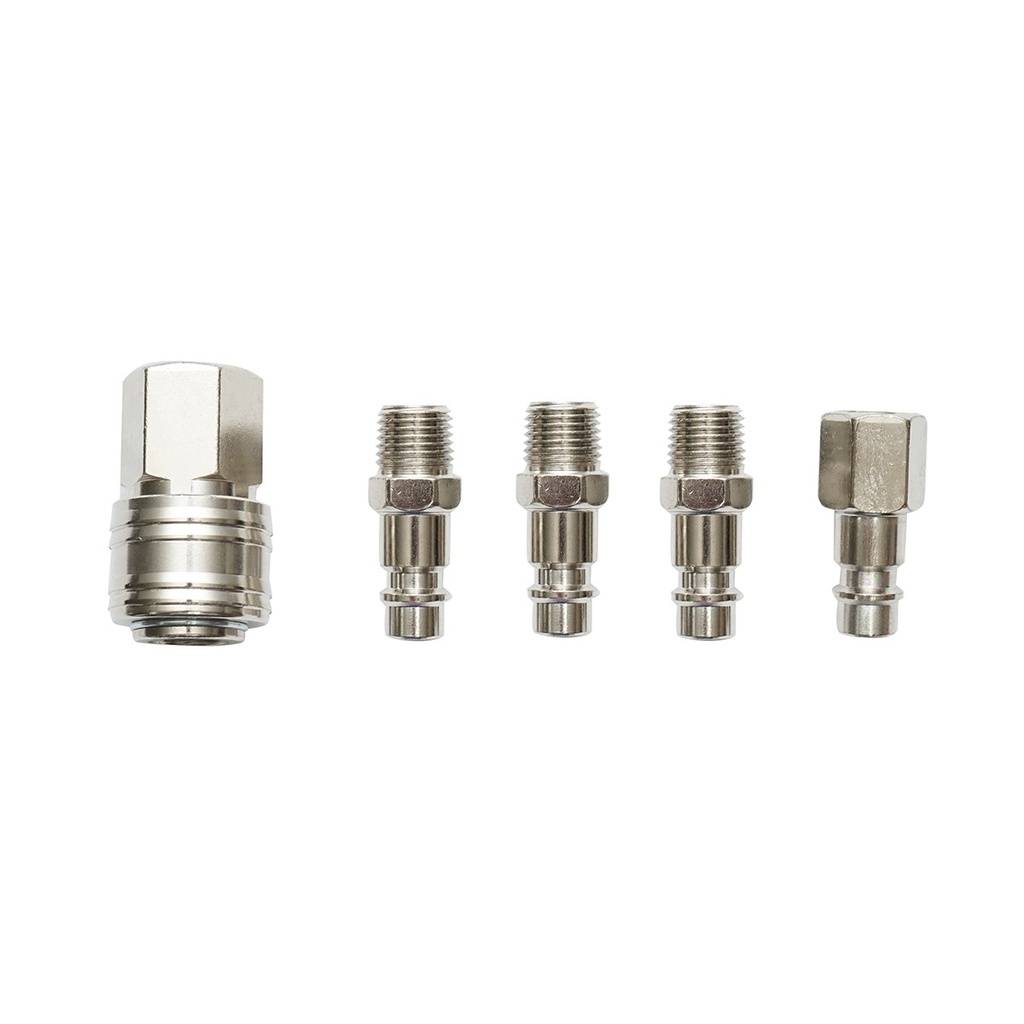 Set 5 cuple rapide 1/4 pentru furtunuri aer comprimat si scule pneumatice