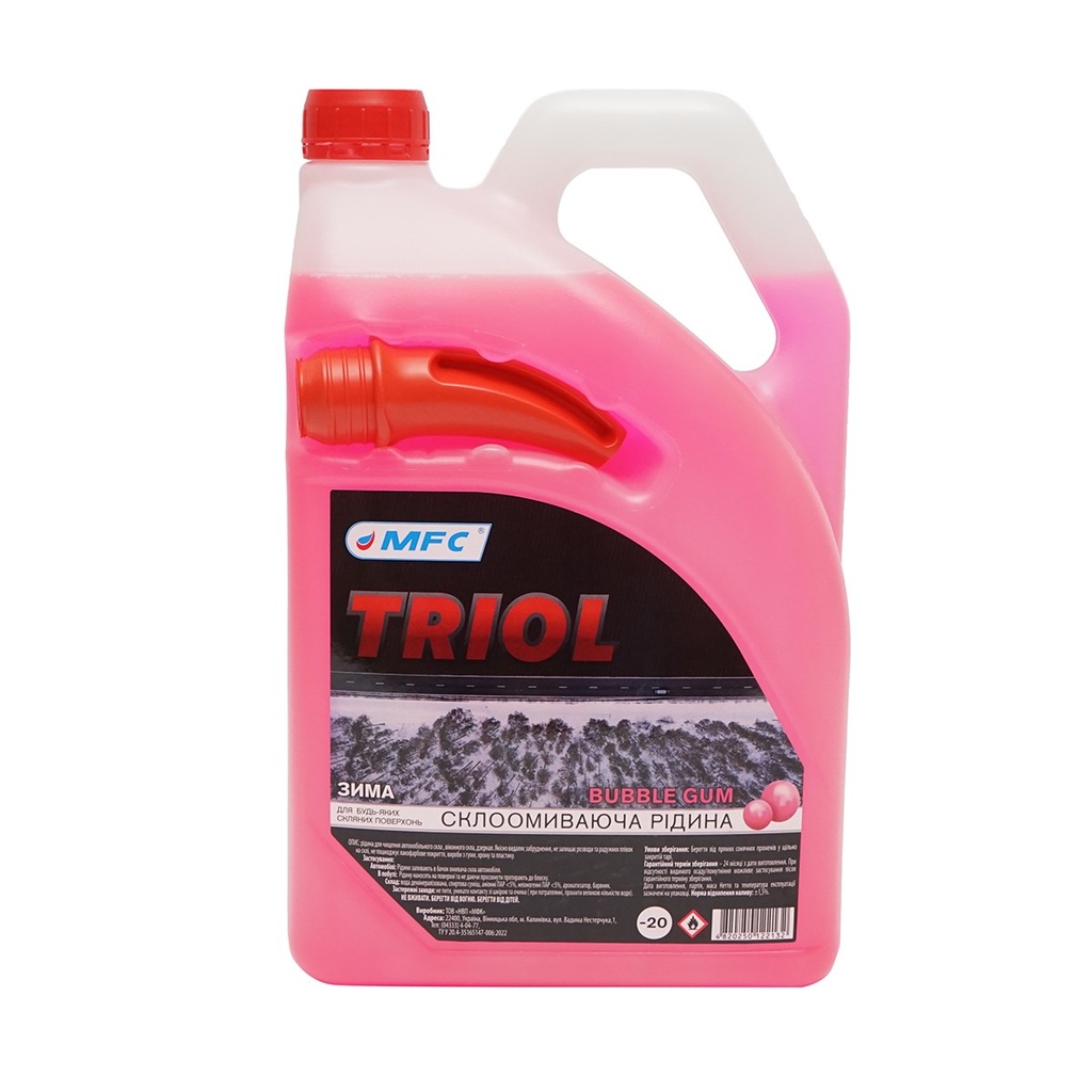 Lichid parbriz iarna -20 grade, aroma bubble gum 4L TRIOL