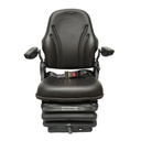Scaun universal cu suspensie pe aer, reglabil pe inaltime si greutate 50-140Kg, cotiere si spatar rabatabil 50-90° pentru tractor, utilaje agricole, industriale, stivuitor
