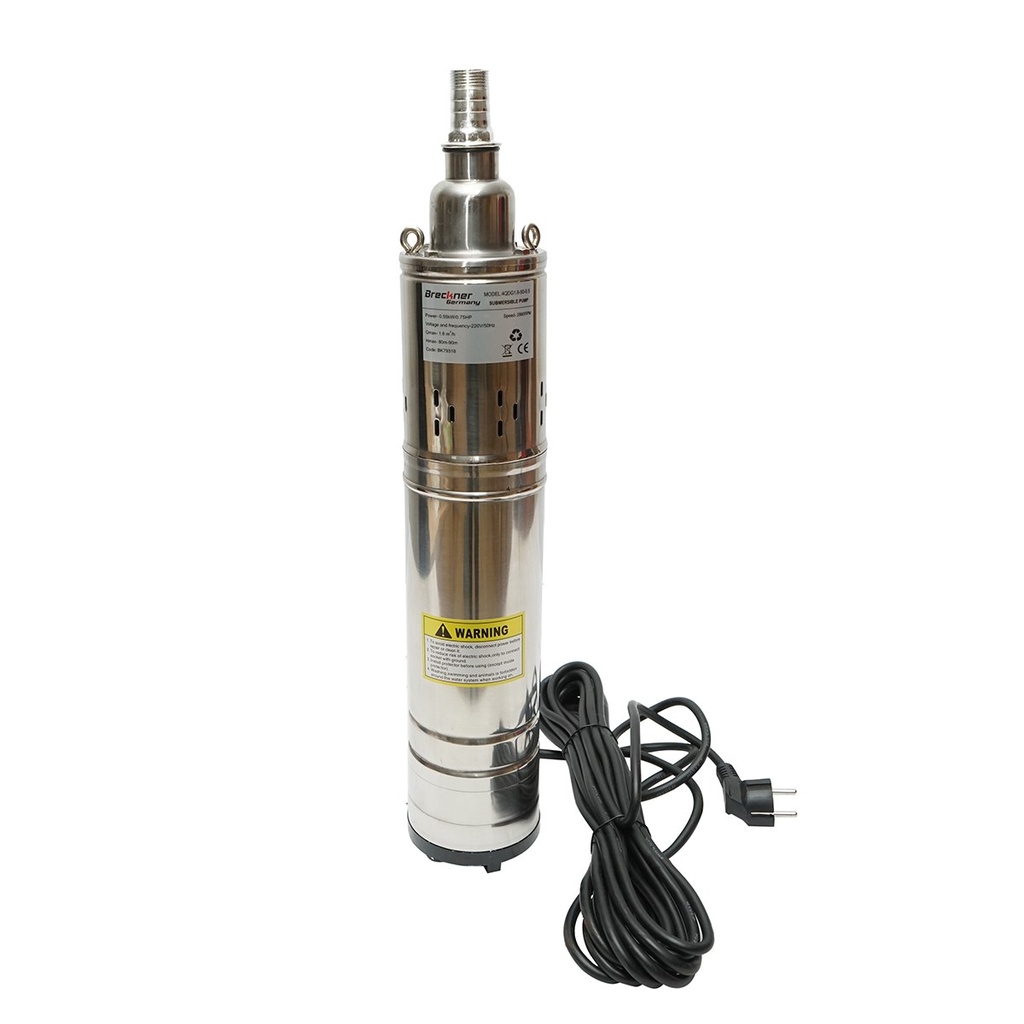 Pompa apa submersibila 550W/0.75HP, 220V, D100mm, 30 l/min, 1.8 m3/h, H80-90m, 2860 rpm 4QDG1.8-50-0.5