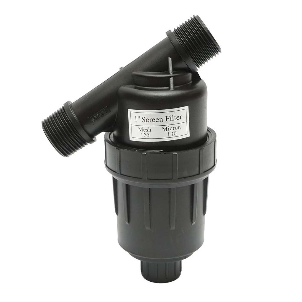 Filtru Y plastic 1 inch cu sita 120 mesh, 130 microni pentru tub, furtun de irigare