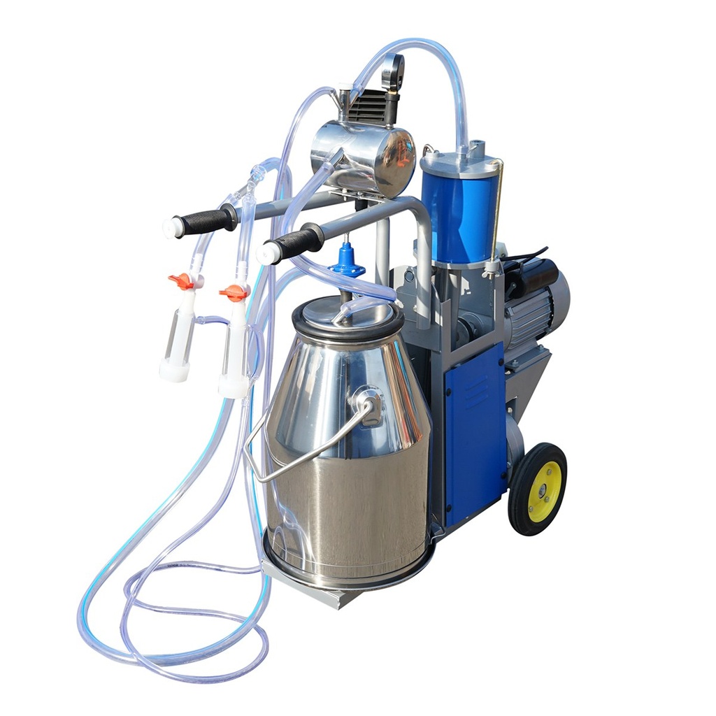 [AMAT6-121225] Aparat de muls oi si capre 1 post 550W, 220V bidon inox 25L, grup de muls cu 2 mansoane, presiune vid 45-50 kPa, pulsatii 60-80 cpm