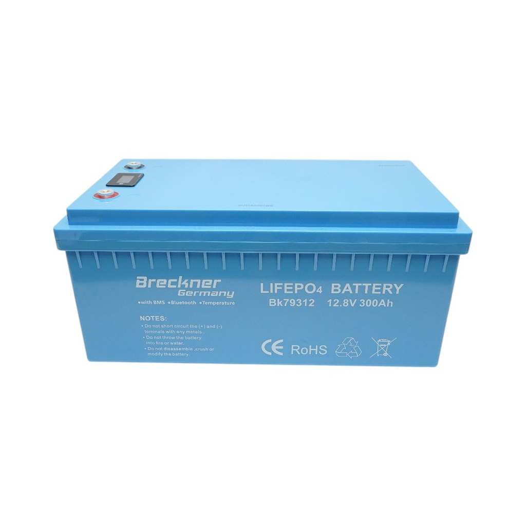 Baterie Li-ion LiFePO4 12.8V, 300Ah cu BMS, Bluetooth si protectie temperatura IP54